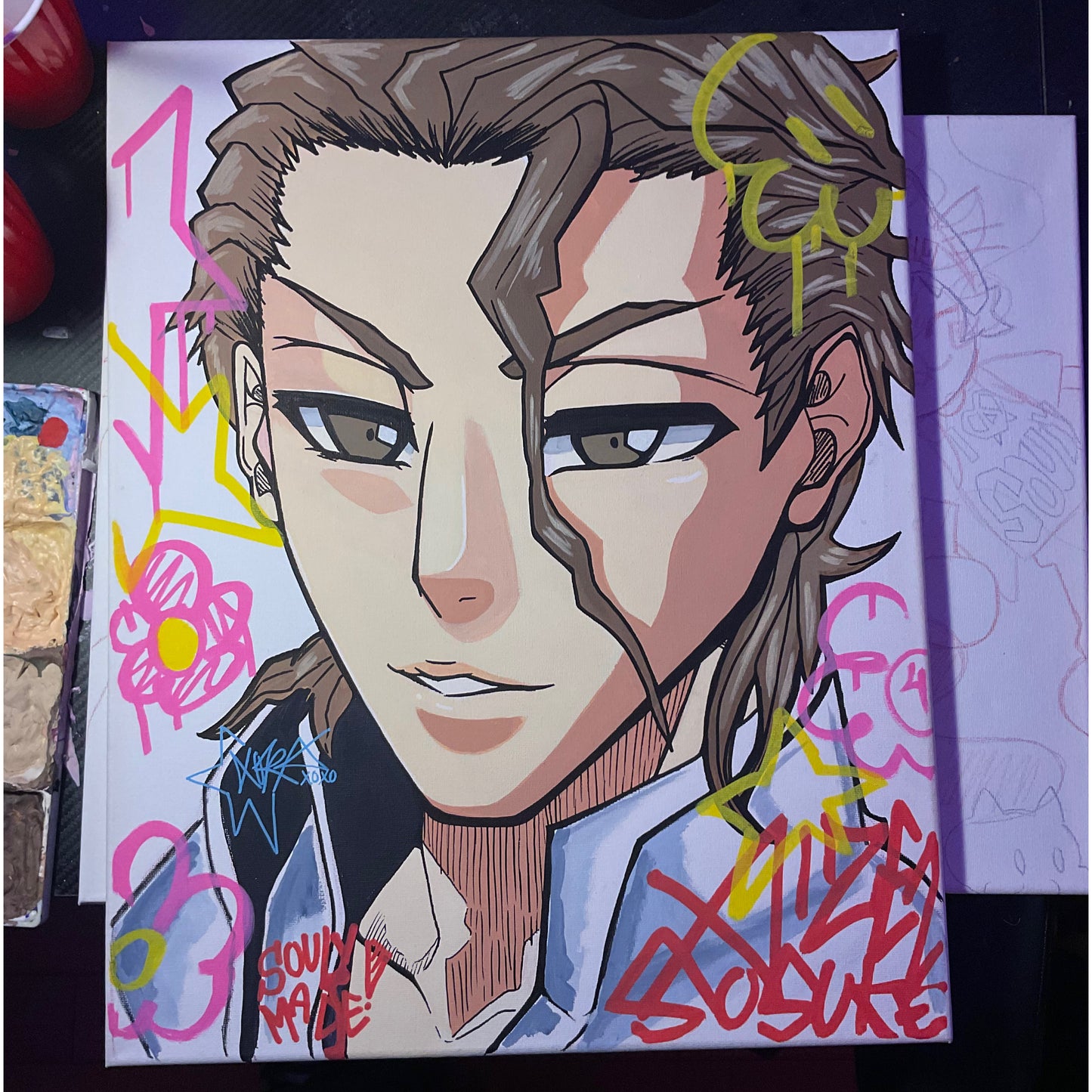 One of One Canvas "Aizen Sosuke" Souly Art